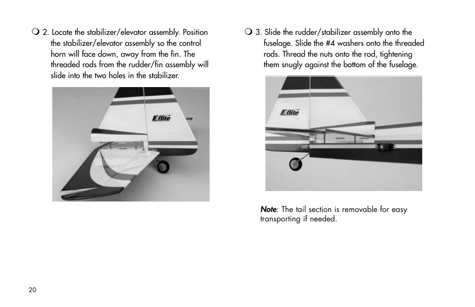E-flite Mini Pulse XT ARF User Manual | Page 20 / 36