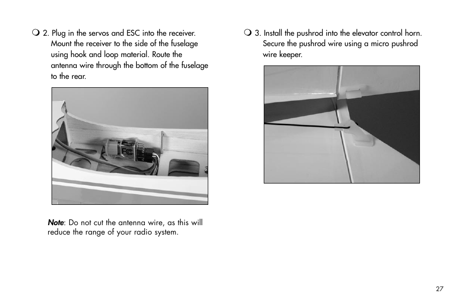 E-flite Mini Ultra Stick ARF User Manual | Page 27 / 36