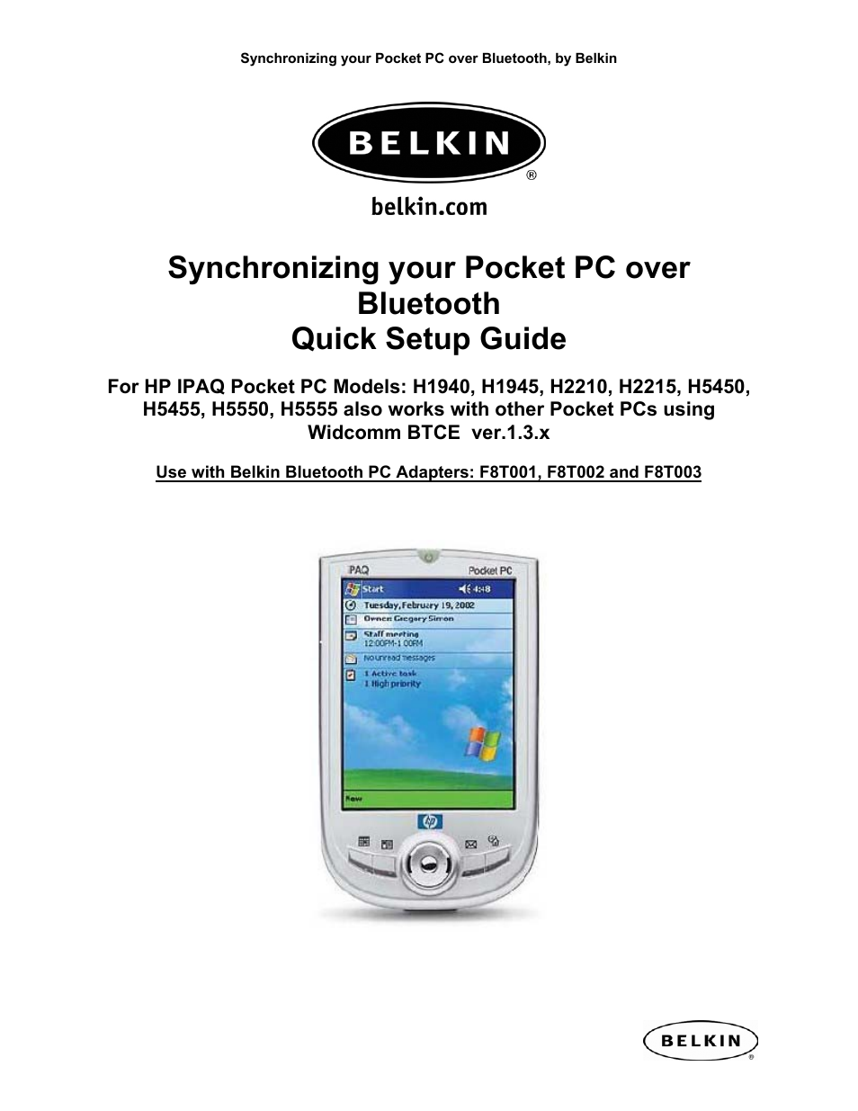 Belkin F8T002 User Manual | 14 pages