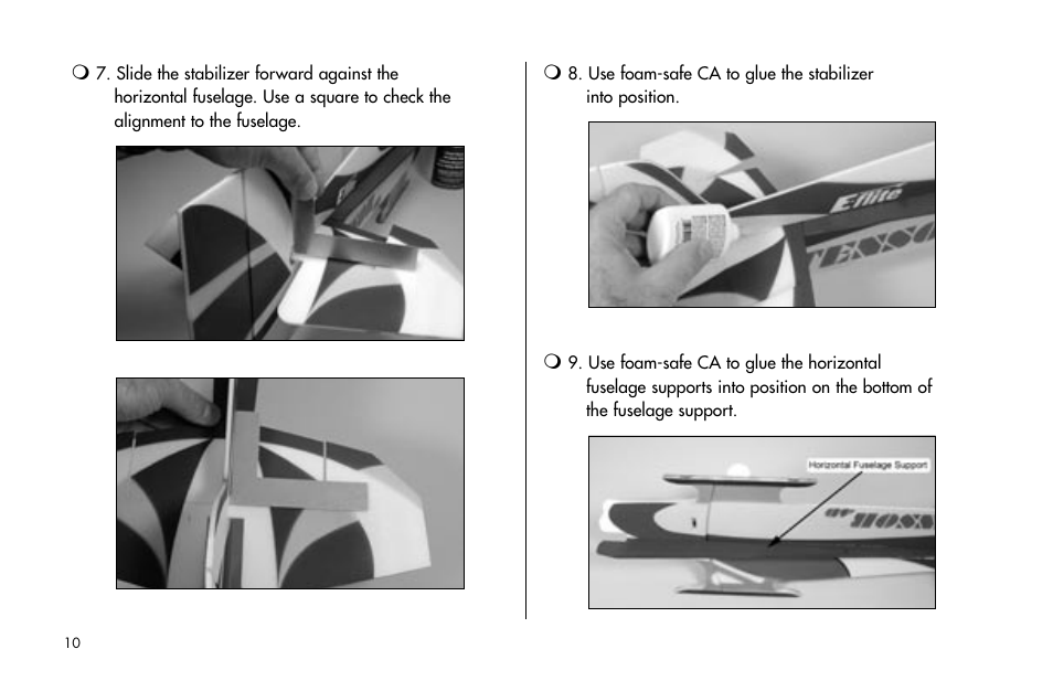 E-flite Tensor 4D ARF User Manual | Page 10 / 48