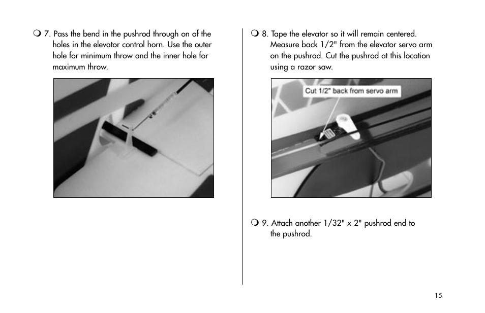 E-flite Tensor 4D ARF User Manual | Page 15 / 48