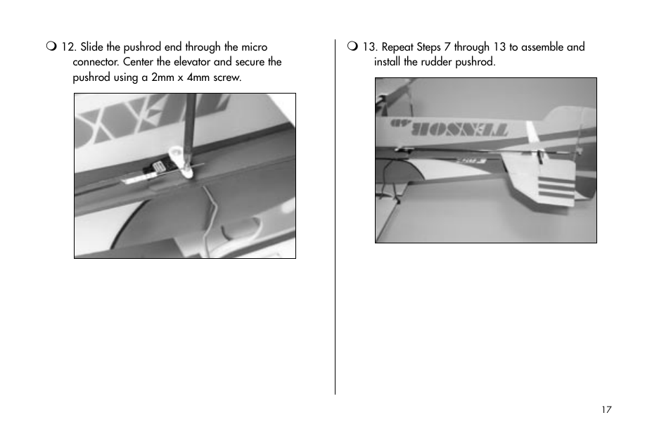 E-flite Tensor 4D ARF User Manual | Page 17 / 48