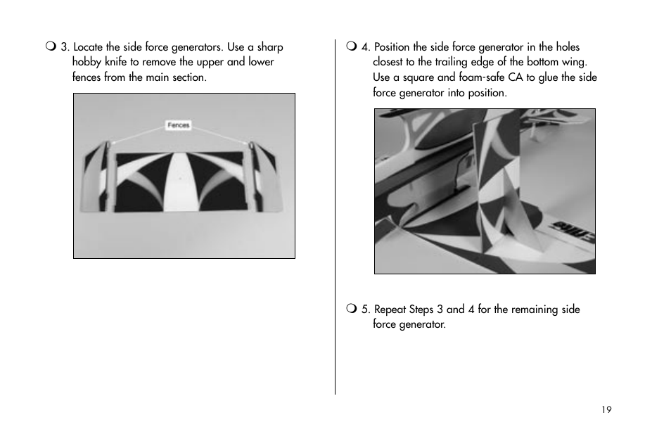 E-flite Tensor 4D ARF User Manual | Page 19 / 48