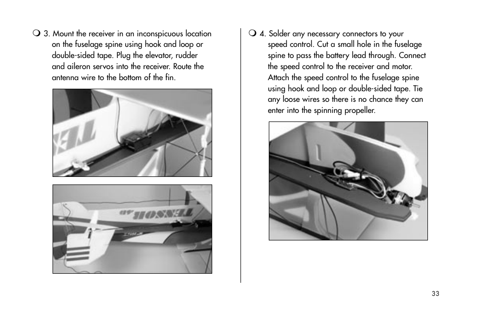 E-flite Tensor 4D ARF User Manual | Page 33 / 48