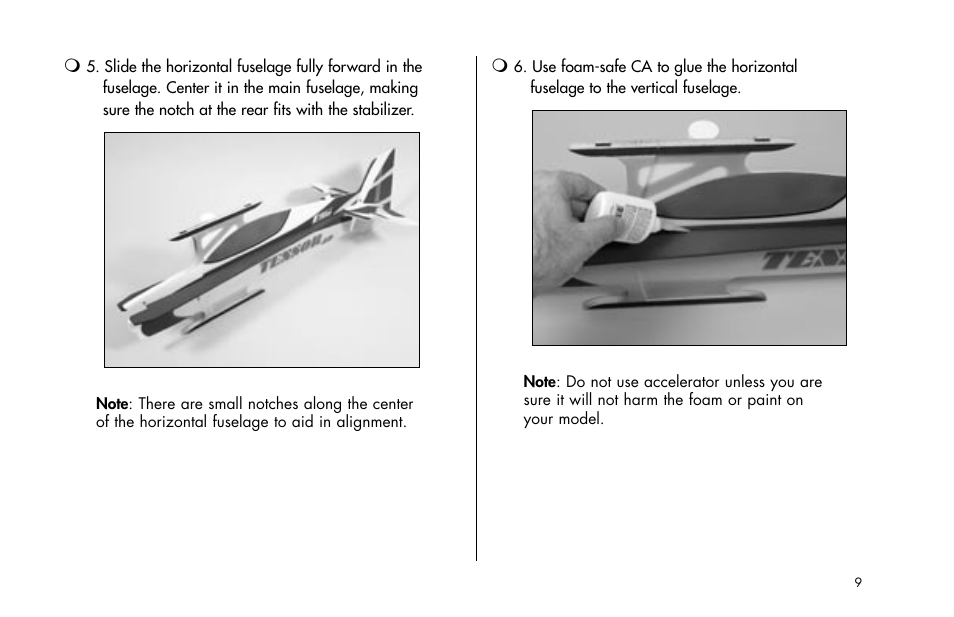 E-flite Tensor 4D ARF User Manual | Page 9 / 48