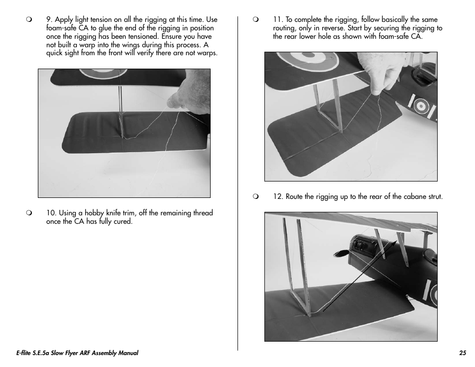 E-flite S.E.5a Slow Flyer 250 ARF User Manual | Page 25 / 32