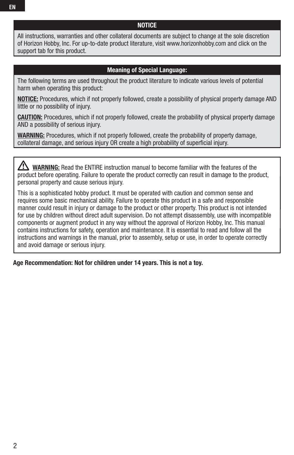 E-flite UMX MiG 15 DF BNF User Manual | Page 2 / 20