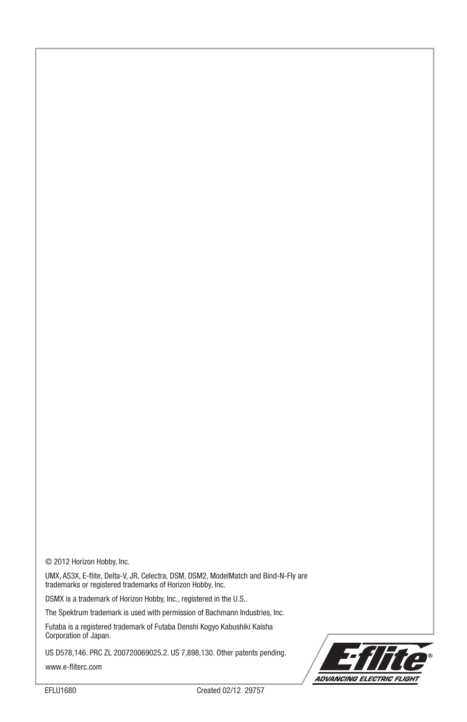 E-flite UMX MiG 15 DF BNF User Manual | Page 20 / 20
