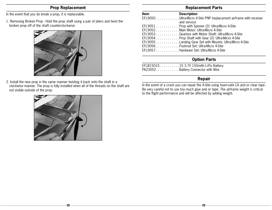 E-flite Ultra Micro 4-Site BNF User Manual | Page 15 / 20