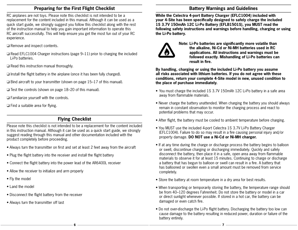 E-flite Ultra Micro 4-Site BNF User Manual | Page 4 / 20
