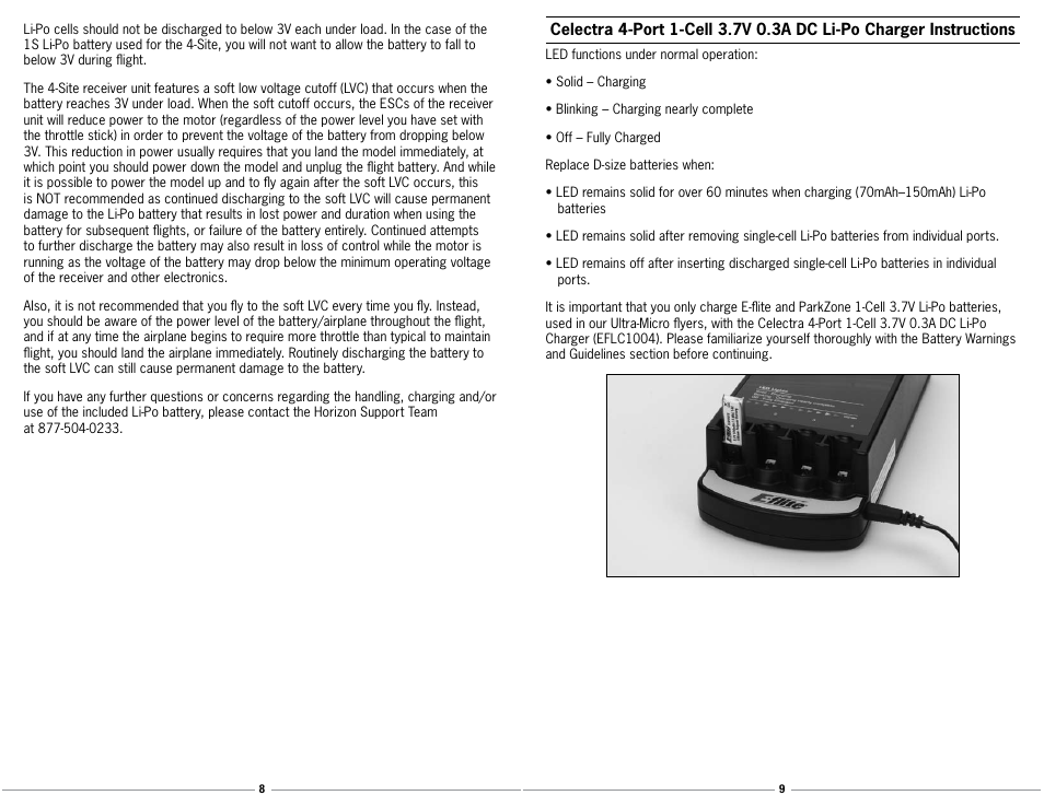 E-flite Ultra Micro 4-Site BNF User Manual | Page 5 / 20