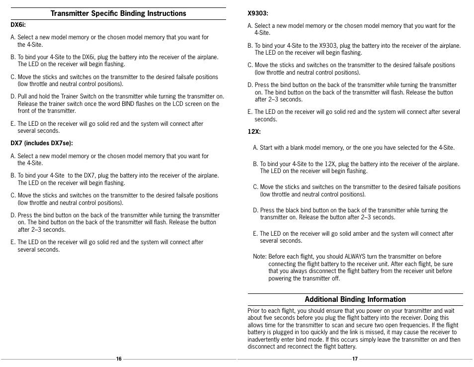 E-flite Ultra Micro 4-Site BNF User Manual | Page 9 / 20
