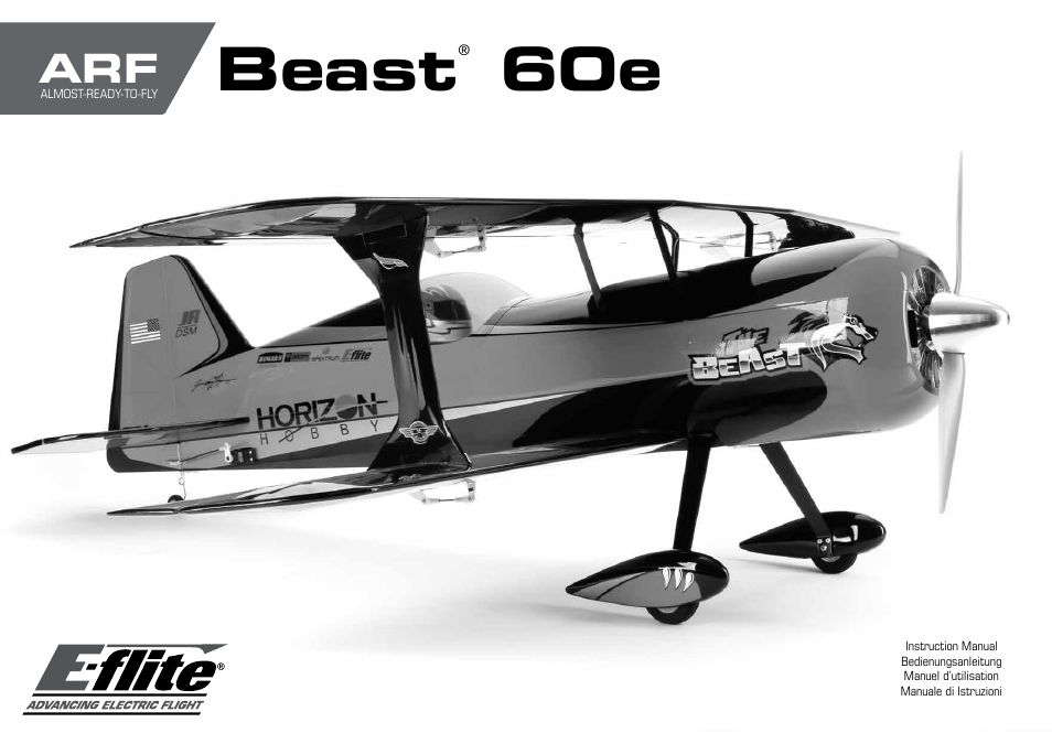 E-flite Beast 60e ARF User Manual | 52 pages