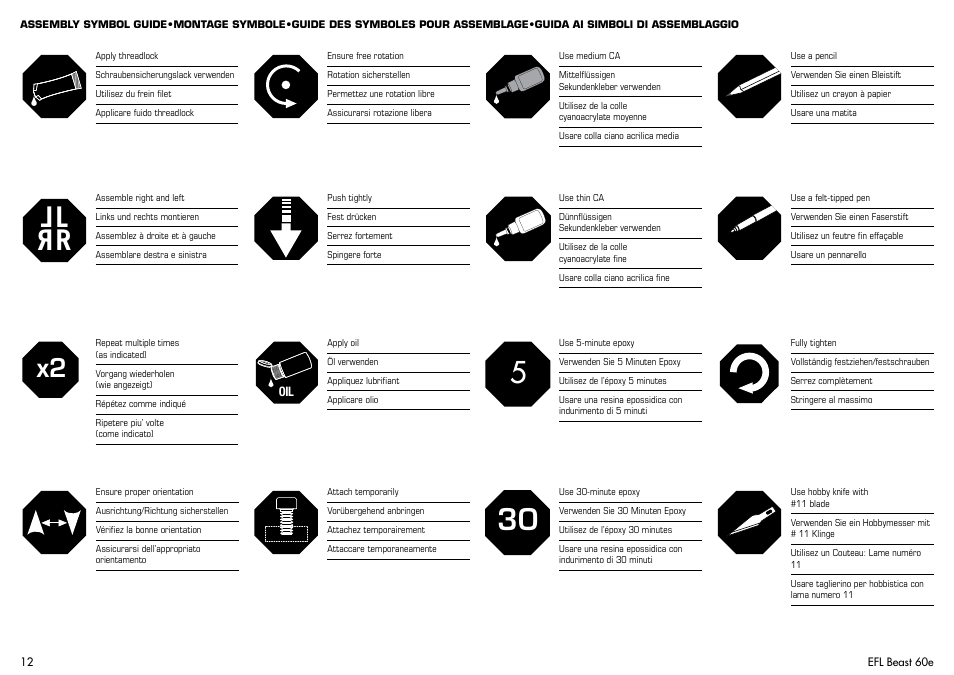 Lr l r | E-flite Beast 60e ARF User Manual | Page 12 / 52