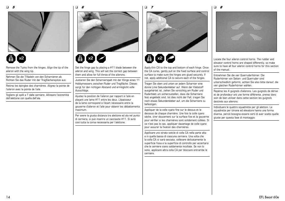 E-flite Beast 60e ARF User Manual | Page 14 / 52