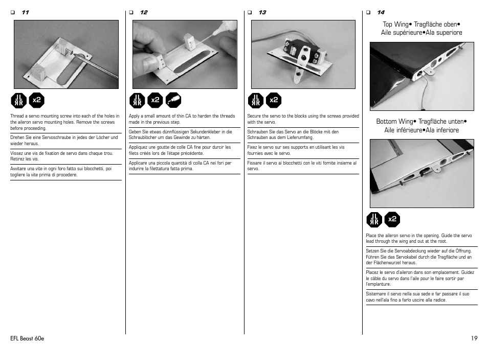 E-flite Beast 60e ARF User Manual | Page 19 / 52