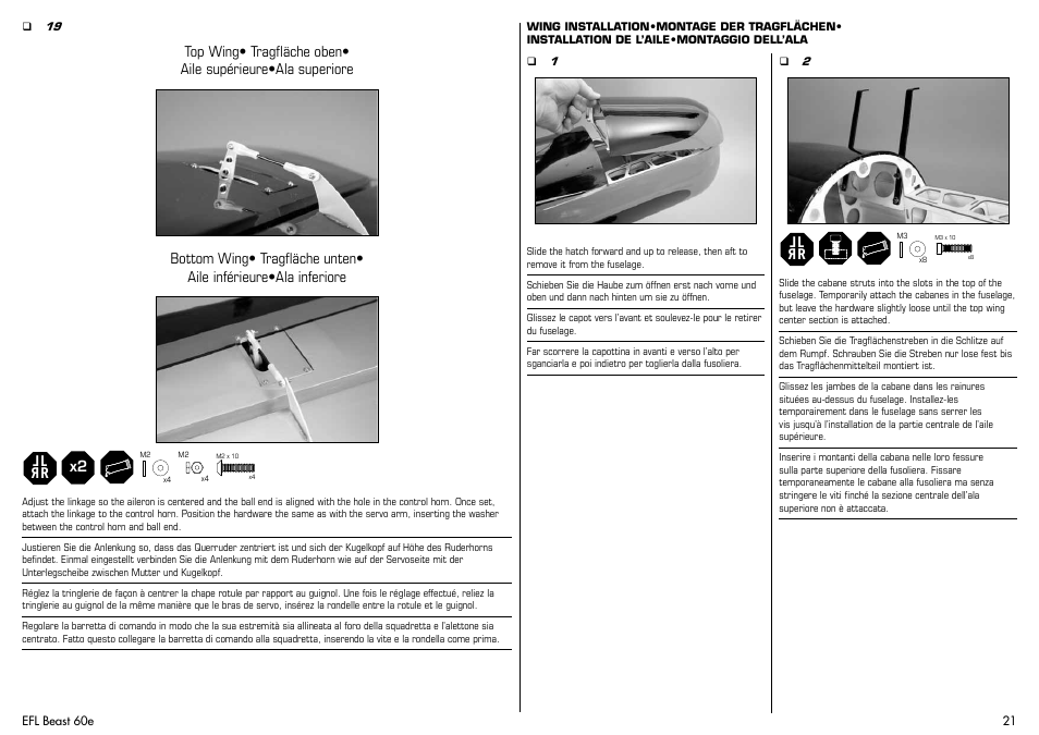 E-flite Beast 60e ARF User Manual | Page 21 / 52