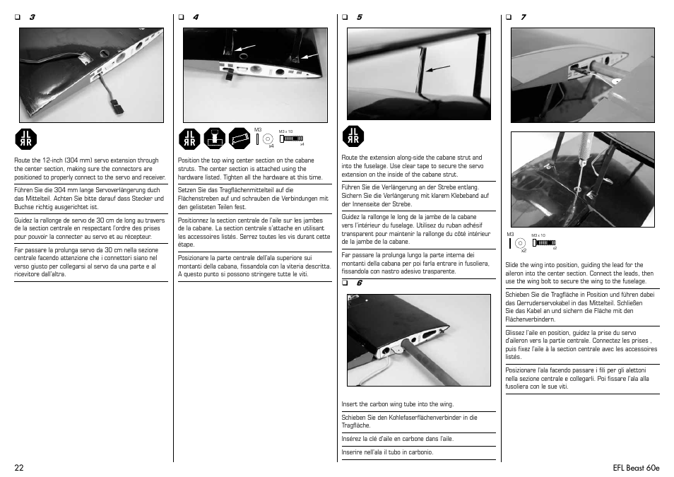E-flite Beast 60e ARF User Manual | Page 22 / 52