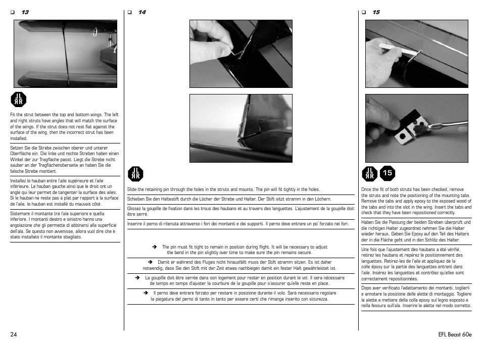 E-flite Beast 60e ARF User Manual | Page 24 / 52