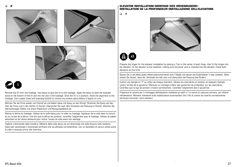 E-flite Beast 60e ARF User Manual | Page 27 / 52