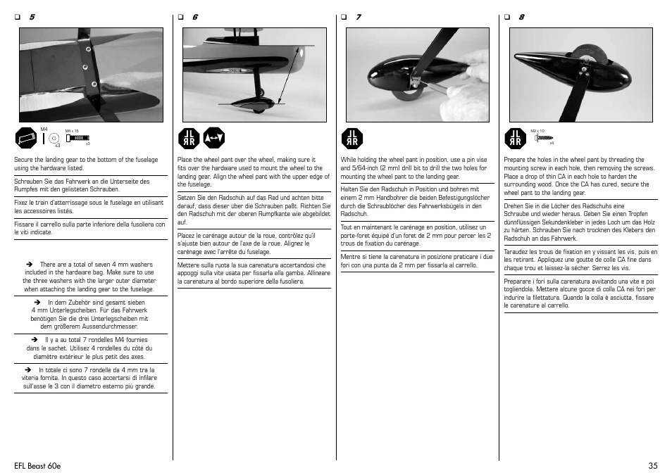 E-flite Beast 60e ARF User Manual | Page 35 / 52