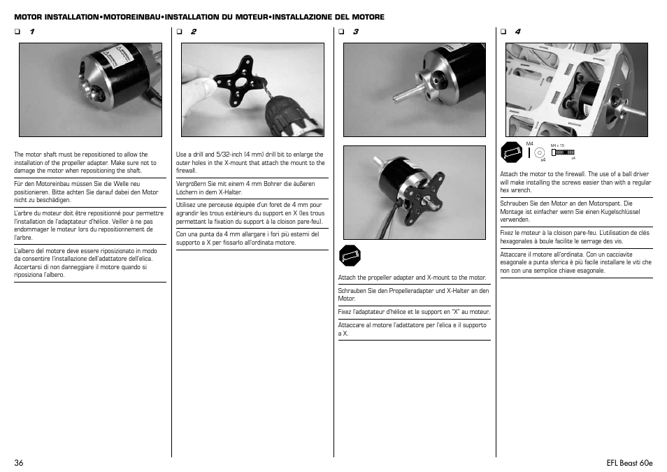 E-flite Beast 60e ARF User Manual | Page 36 / 52