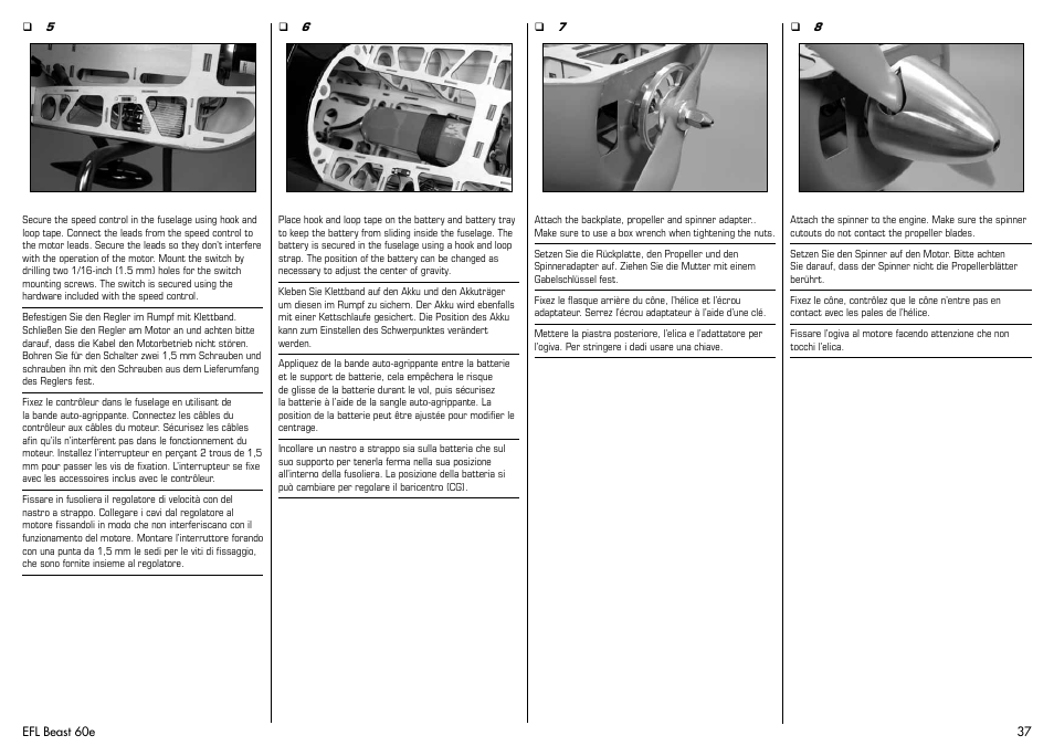 E-flite Beast 60e ARF User Manual | Page 37 / 52