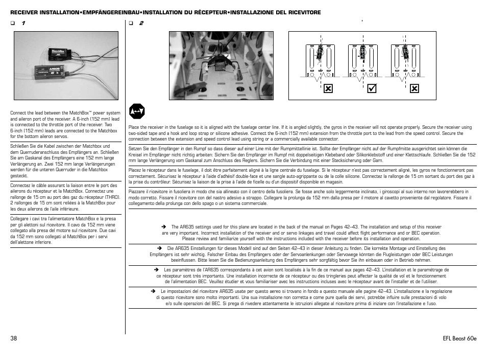 E-flite Beast 60e ARF User Manual | Page 38 / 52
