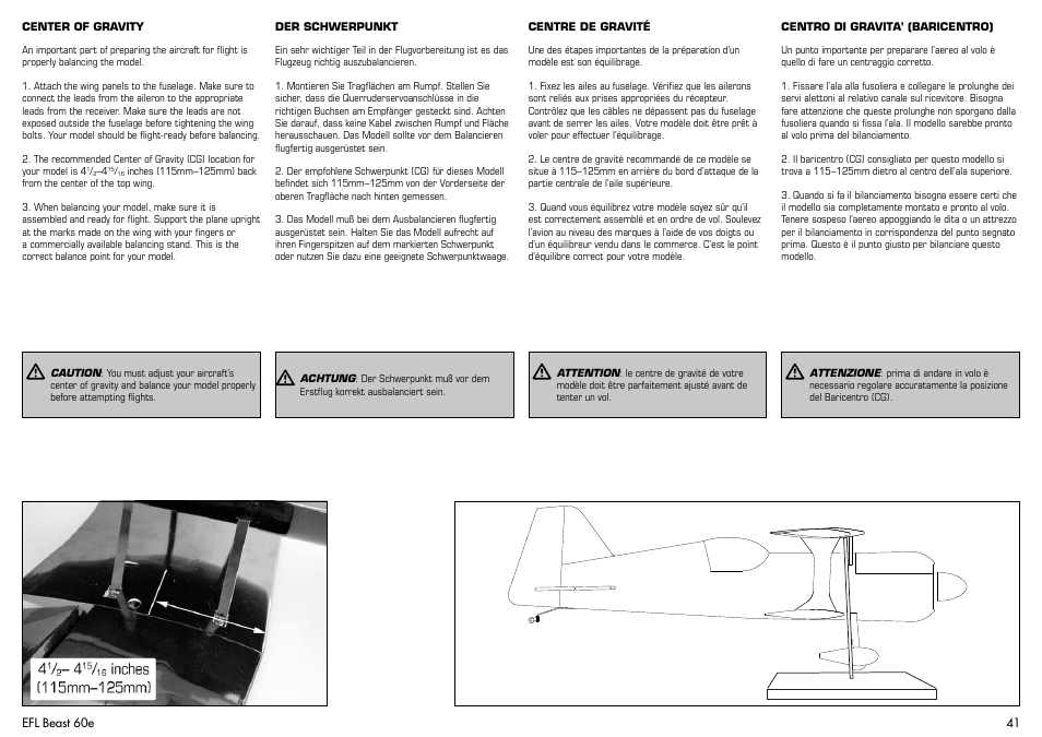E-flite Beast 60e ARF User Manual | Page 41 / 52
