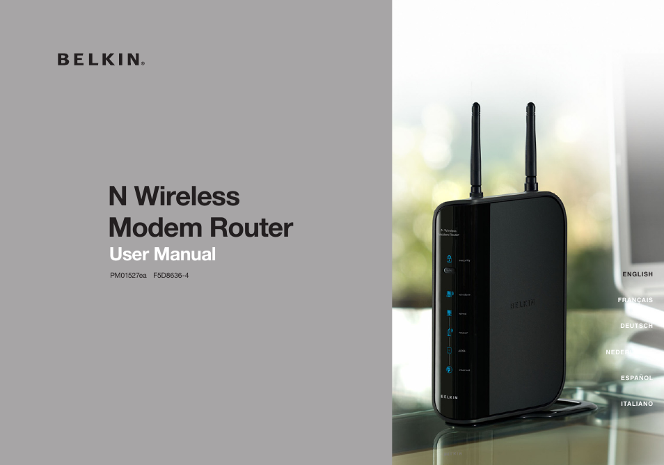 Belkin N Wireless Modem Router PM01527ea F5D8636-4 User Manual | 100 pages