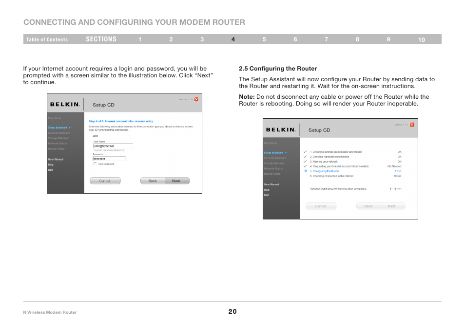 Belkin N Wireless Modem Router PM01527ea F5D8636-4 User Manual | Page 22 / 100