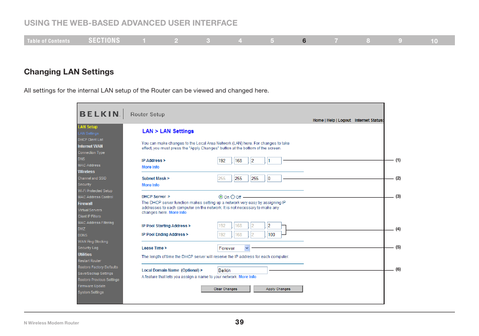 Belkin N Wireless Modem Router PM01527ea F5D8636-4 User Manual | Page 41 / 100