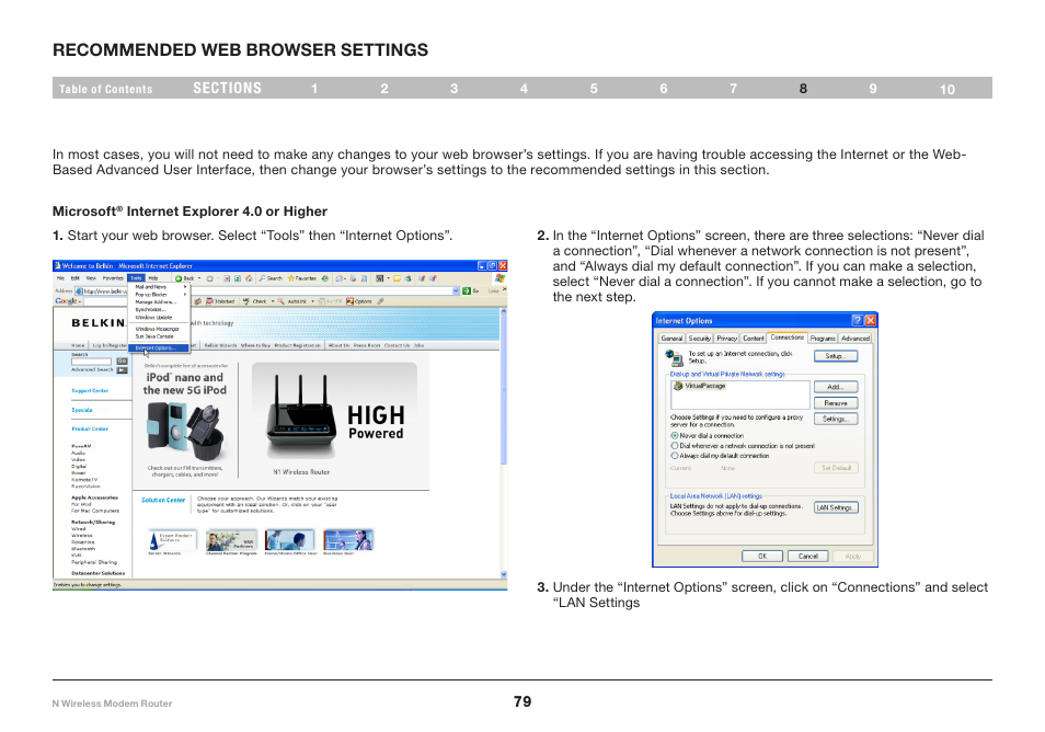 Belkin N Wireless Modem Router PM01527ea F5D8636-4 User Manual | Page 81 / 100