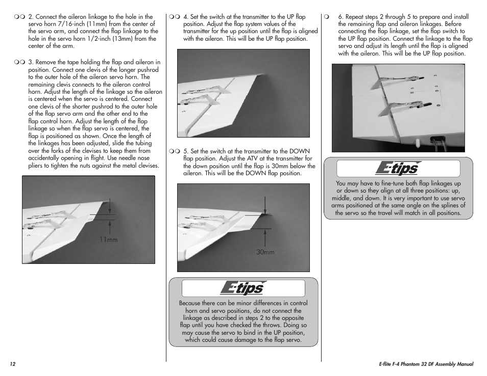 E-flite F-4 Phantom 32 DF User Manual | Page 12 / 44