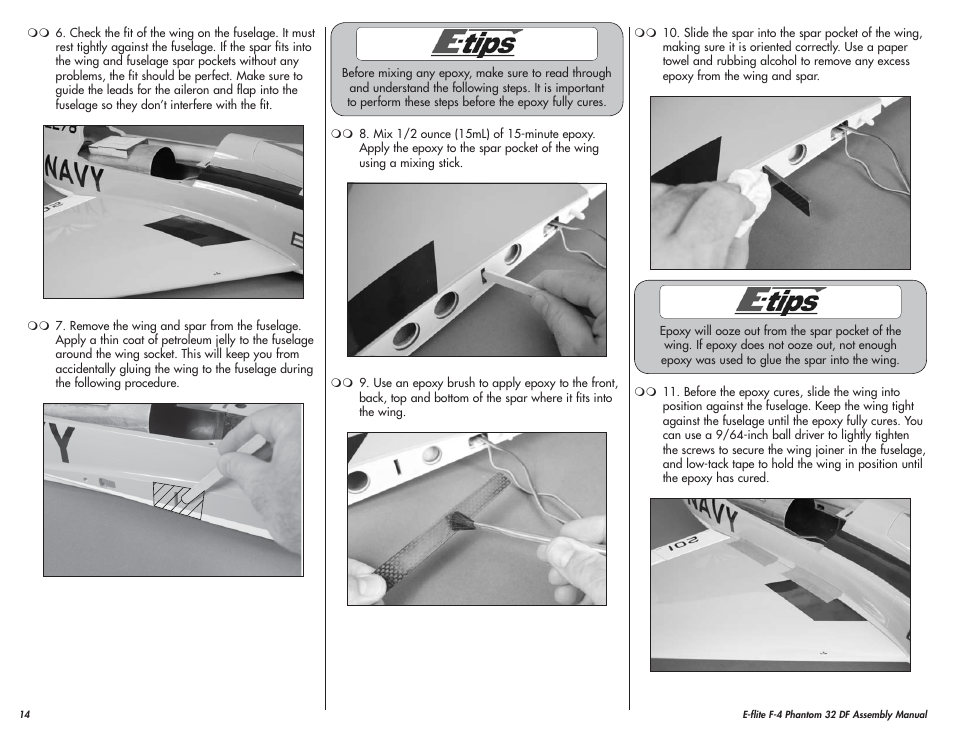 E-flite F-4 Phantom 32 DF User Manual | Page 14 / 44