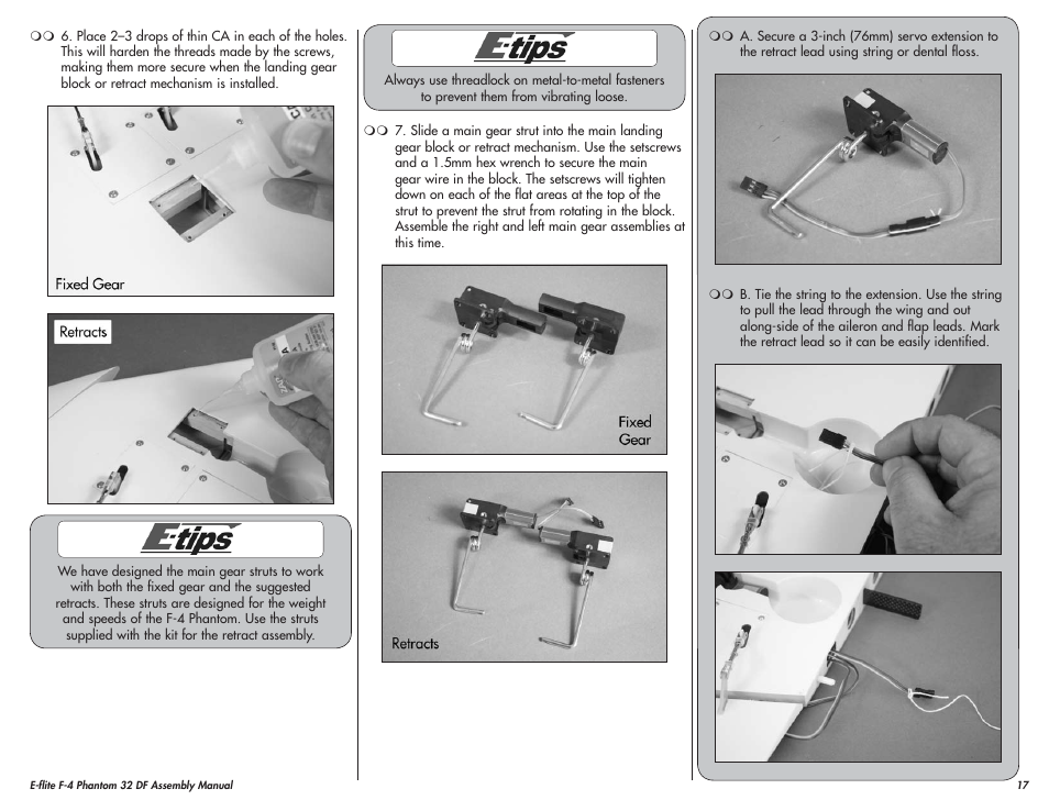 E-flite F-4 Phantom 32 DF User Manual | Page 17 / 44