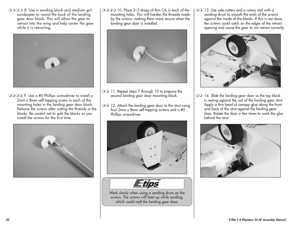 E-flite F-4 Phantom 32 DF User Manual | Page 20 / 44