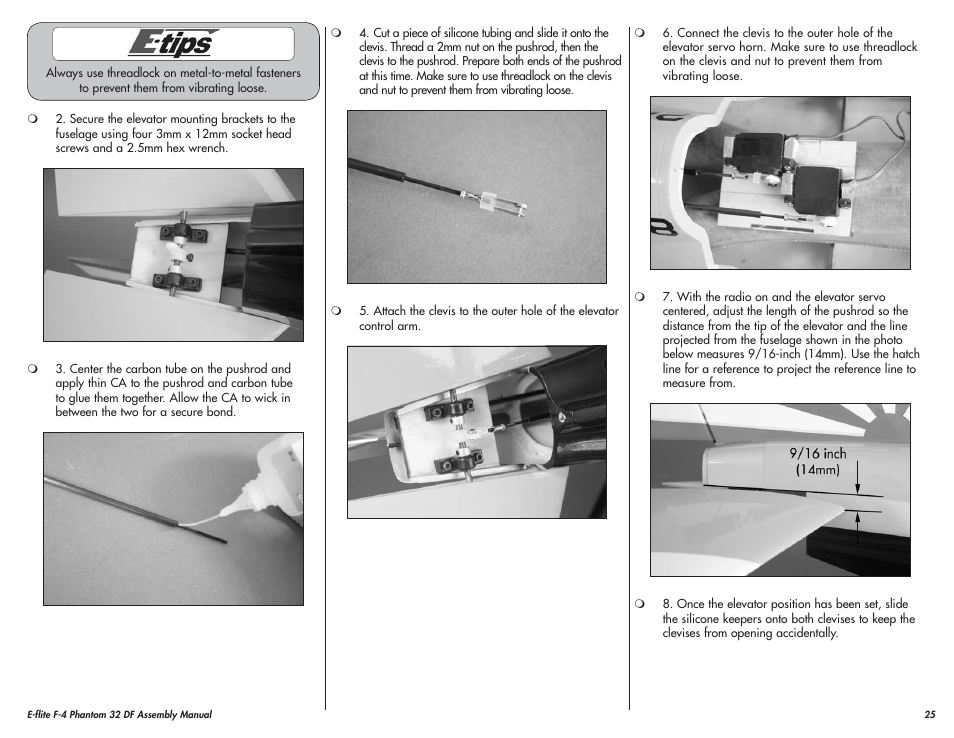 E-flite F-4 Phantom 32 DF User Manual | Page 25 / 44