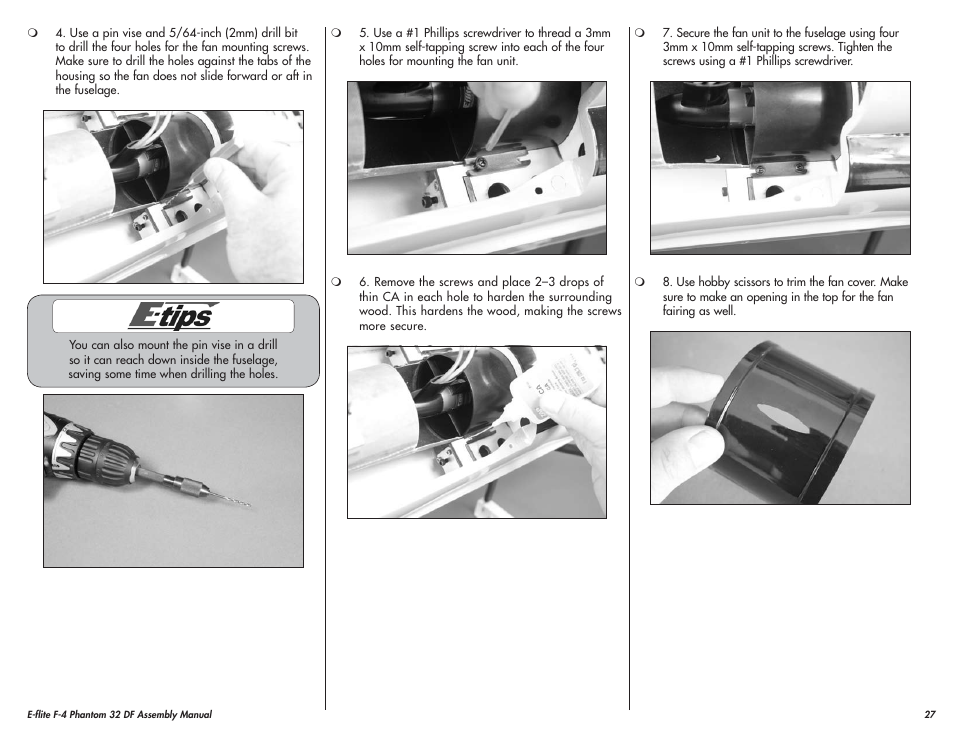 E-flite F-4 Phantom 32 DF User Manual | Page 27 / 44