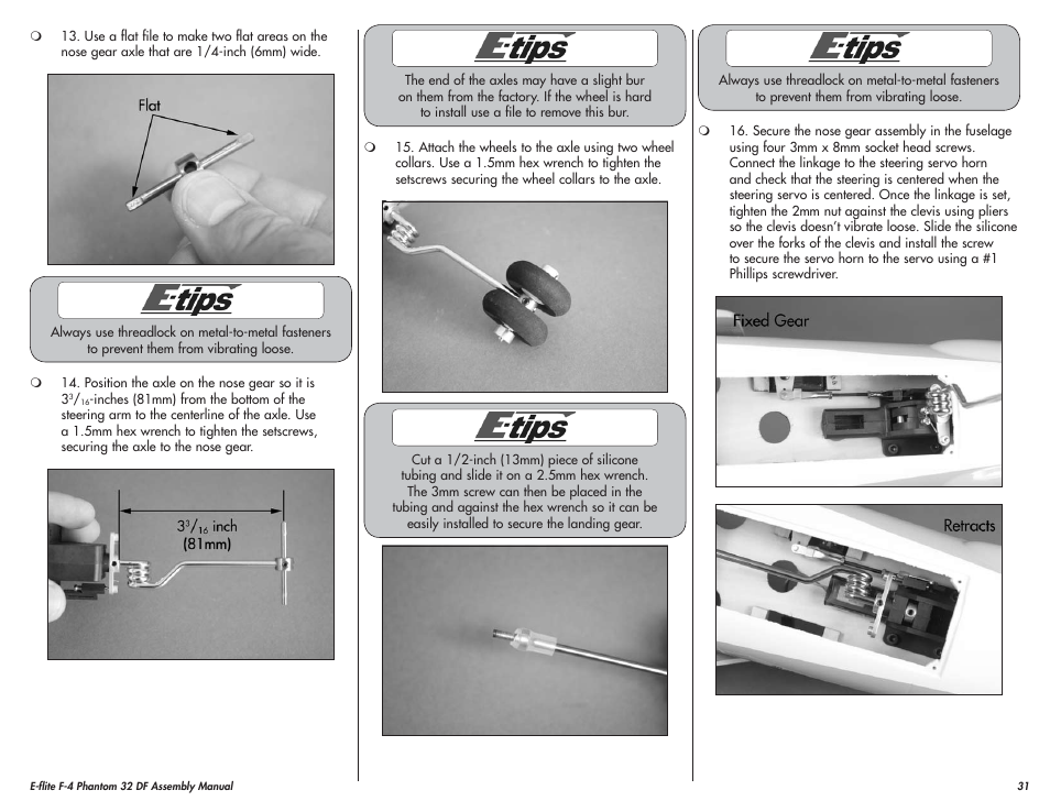 E-flite F-4 Phantom 32 DF User Manual | Page 31 / 44