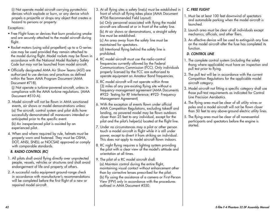 E-flite F-4 Phantom 32 DF User Manual | Page 42 / 44
