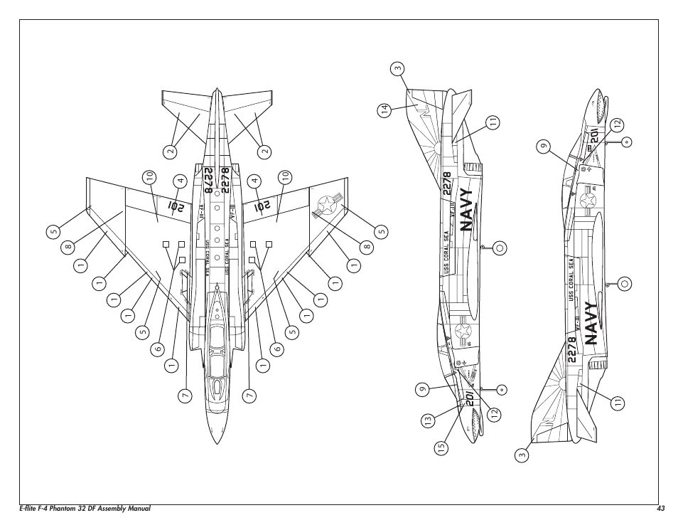 E-flite F-4 Phantom 32 DF User Manual | Page 43 / 44