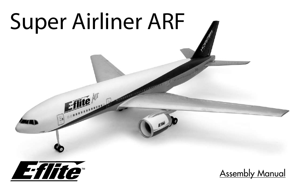 E-flite Super Airliner DF ARF User Manual | 36 pages