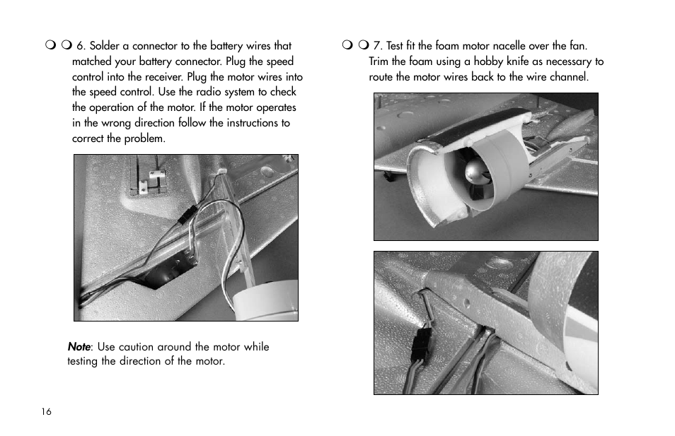 E-flite Super Airliner DF ARF User Manual | Page 16 / 36