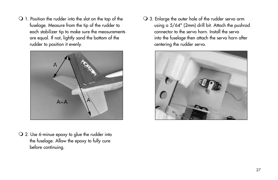 E-flite Super Airliner DF ARF User Manual | Page 27 / 36