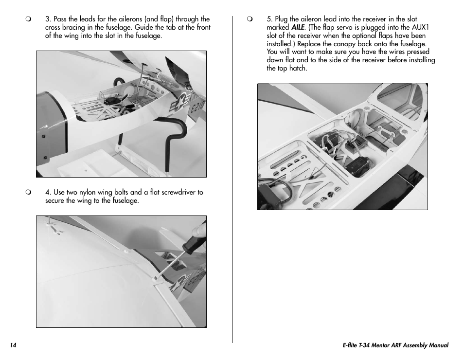 E-flite T-34 Mentor 25 ePTS RTF manual User Manual | Page 14 / 44