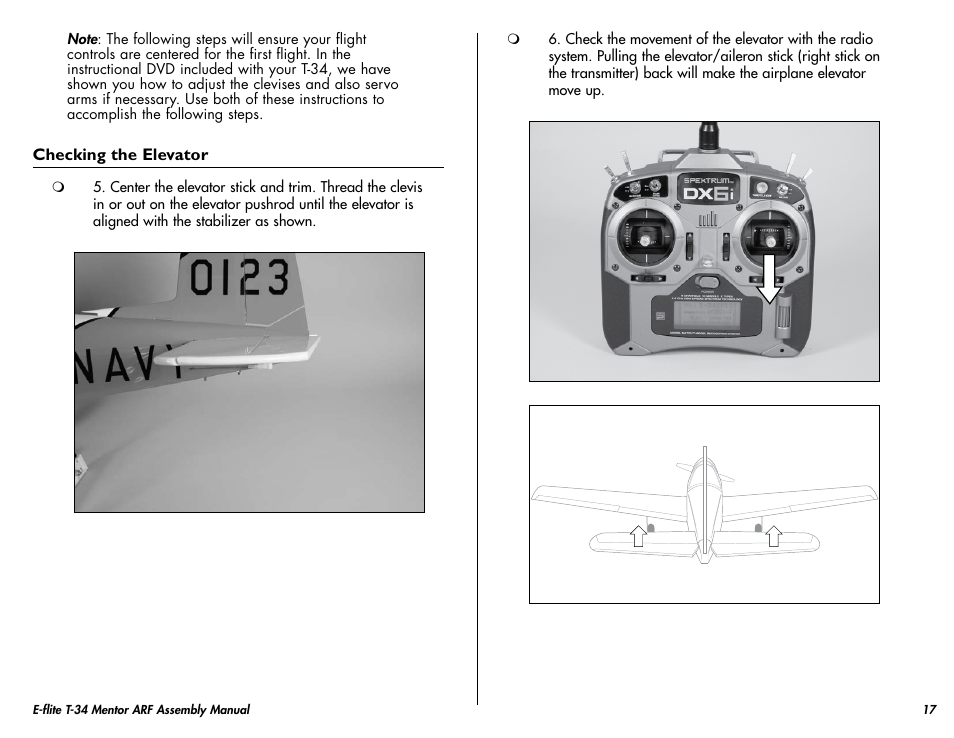 E-flite T-34 Mentor 25 ePTS RTF manual User Manual | Page 17 / 44