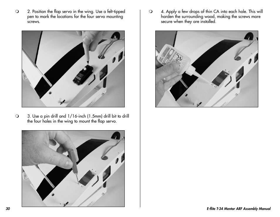 E-flite T-34 Mentor 25 ePTS RTF manual User Manual | Page 30 / 44