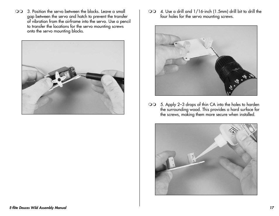 E-flite Deuces Wild 25e2 ARF User Manual | Page 17 / 68