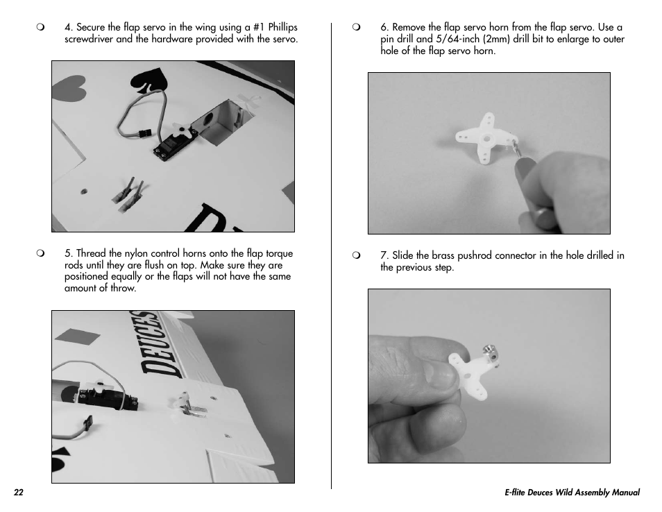 E-flite Deuces Wild 25e2 ARF User Manual | Page 22 / 68